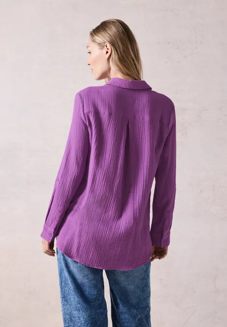 Blouse en mousseline iced violet