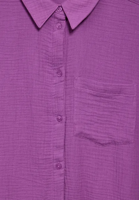 Blouse en mousseline iced violet
