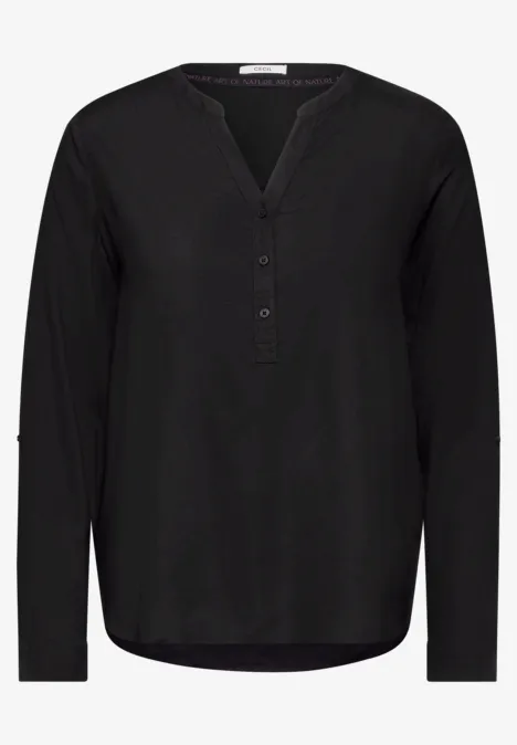 Bluse in Unifarbe Black