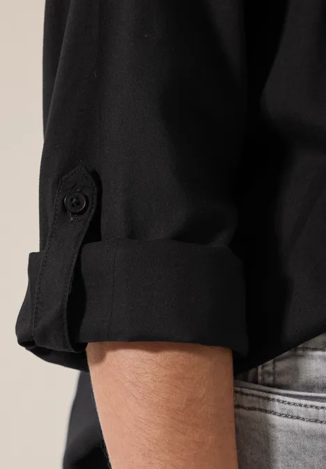 Bluse in Unifarbe Black