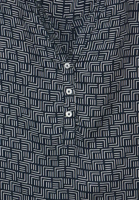 Bedruckte Bluse deep petrol