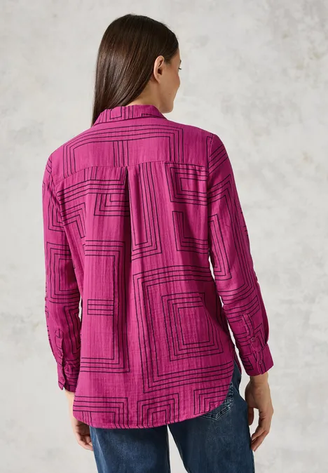 Musselin-Bluse jewel pink