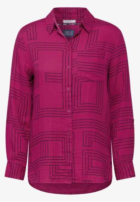 Musselin-Bluse jewel pink