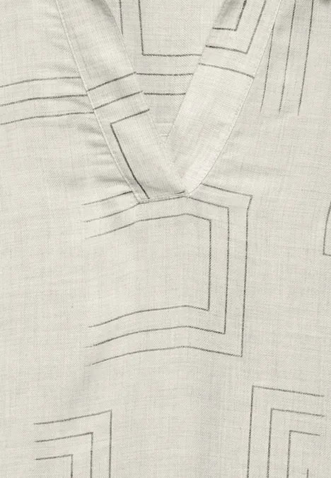 Blouse avec impression à chaud alabaster beige melange