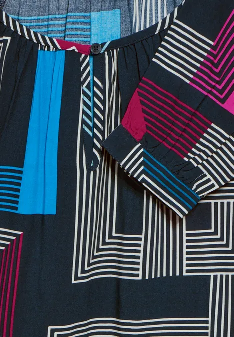 Blouse imprimée deep petrol