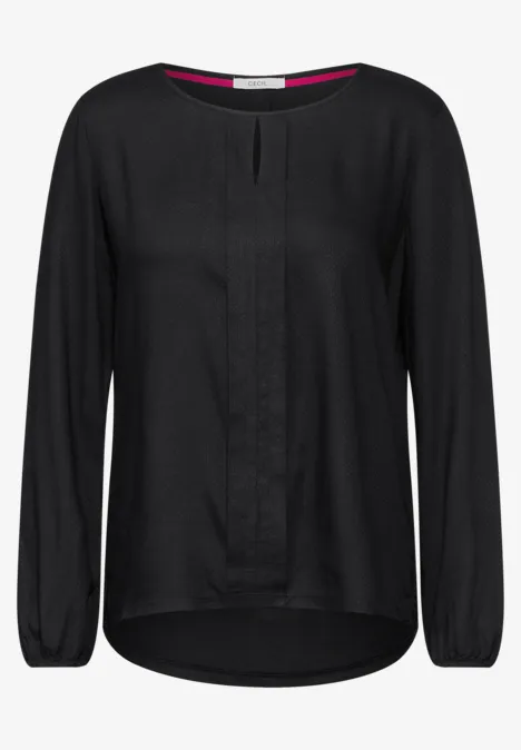 Blouse à structure mixte Black