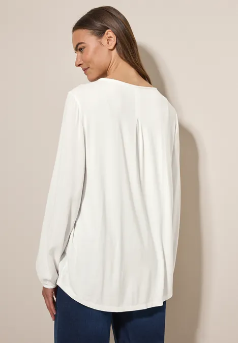 Blouse à structure mixte vanilla white