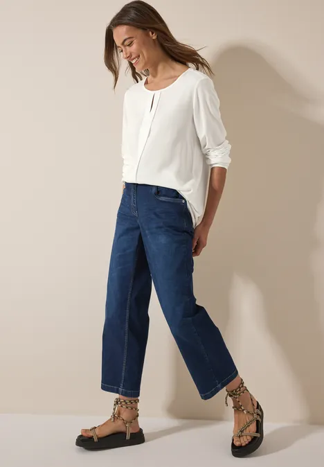 Blouse à structure mixte vanilla white