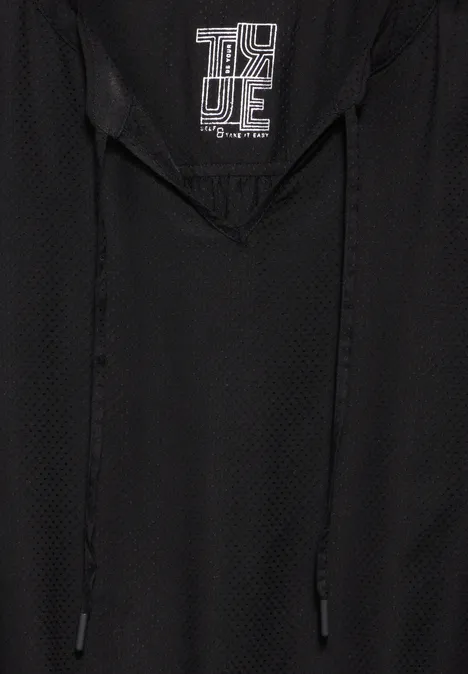 Blouse avec ourlet élastique Black