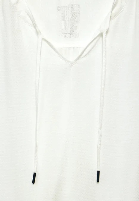 Blouse avec ourlet élastique vanilla white