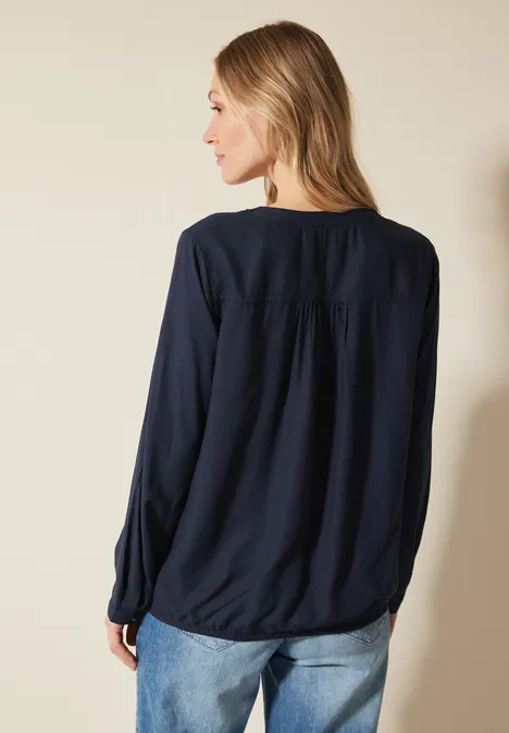 Bluse mit elastischem Saum universal blue