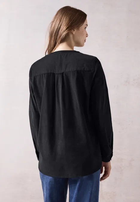 Cord-Bluse carbon grey