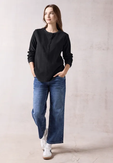 Cord-Bluse carbon grey