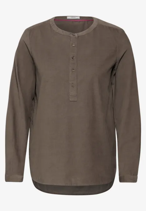 Cord-Bluse sporty taupe