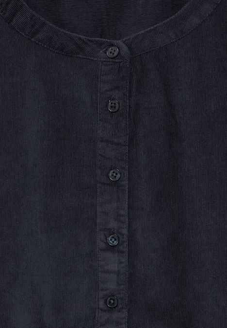 Cord-Bluse deep petrol