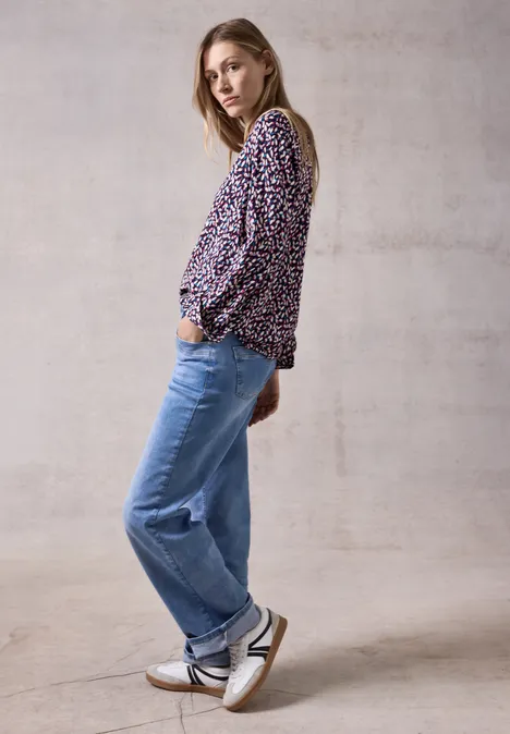 Bedruckte Bluse beloved berry