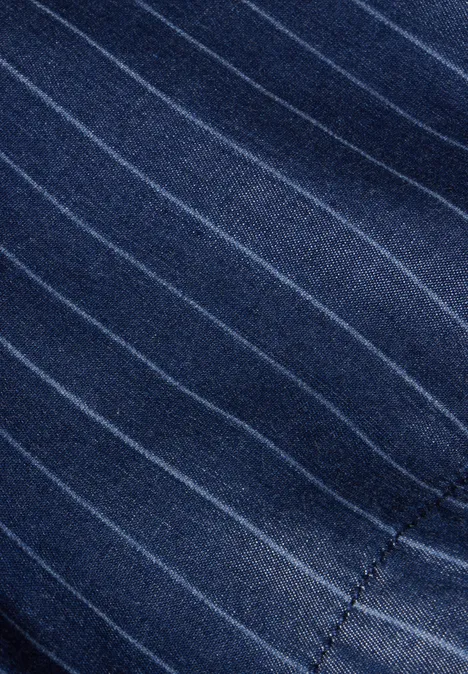 Lyocell-Jeansbluse mid blue wash