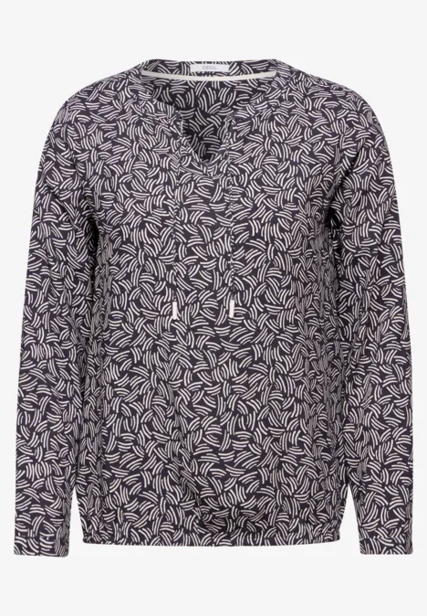 Bedruckte Tunika deep charcoal grey