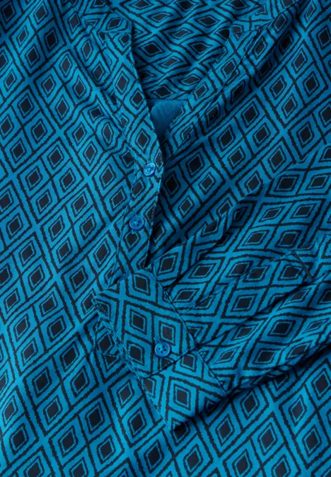 Bedruckte Bluse celestial aqua blue