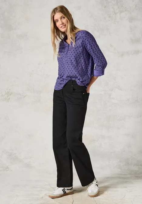 Bedruckte Bluse wild lilac