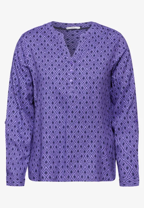 Bedruckte Bluse wild lilac