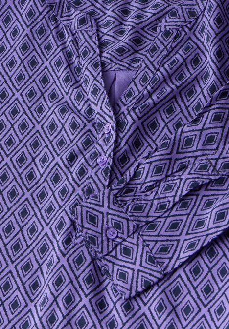 Bedruckte Bluse wild lilac
