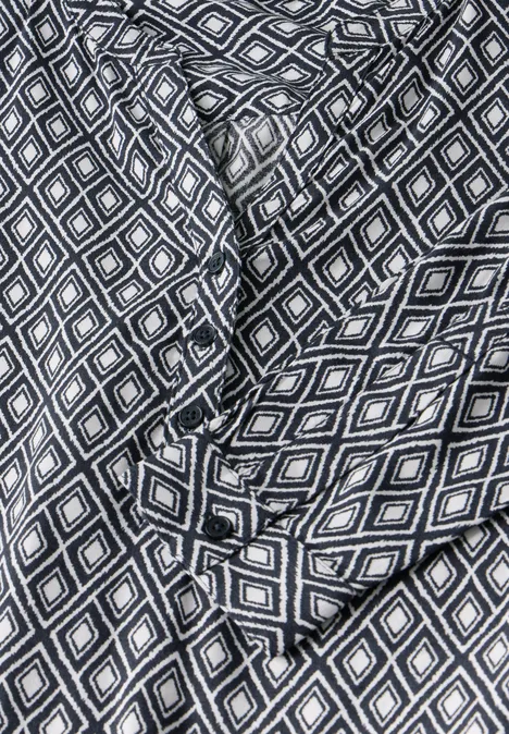 Bedruckte Bluse deep charcoal grey