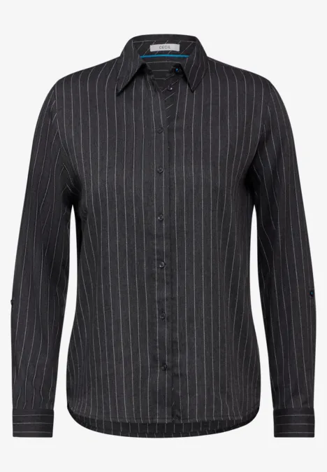 Gestreifte Bluse charcoal grey melange Gestreifte Bluse charcoal grey melange