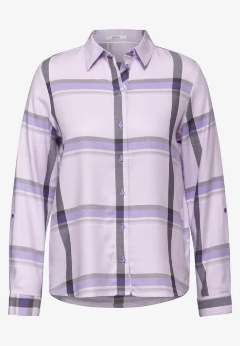 Karierte Bluse wild lilac melange