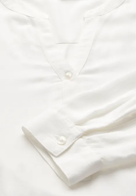 Bluse in Unifarbe vanilla white