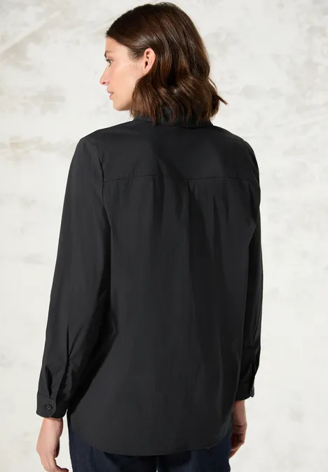 Bluse mit Glitzer-Details Black