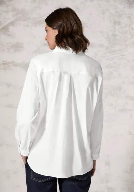 Bluse mit Glitzer-Details vanilla white