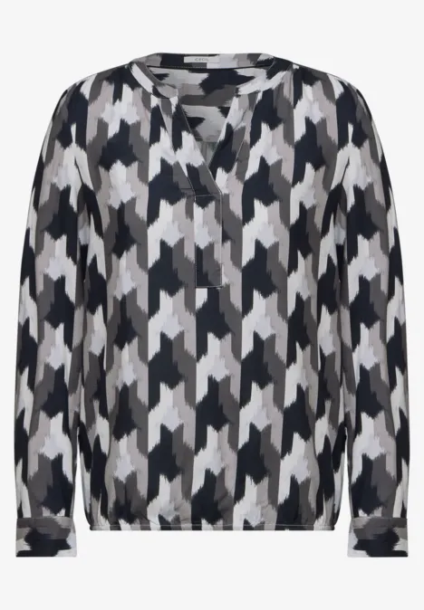 Bedruckte Bluse Black