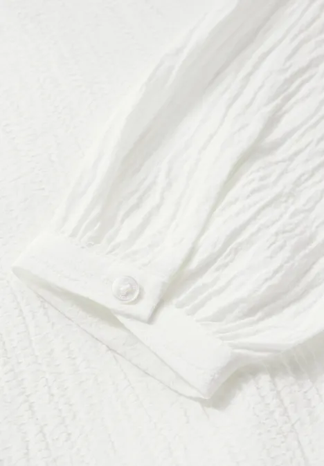 Bluse mit Smock-Detail vanilla white
