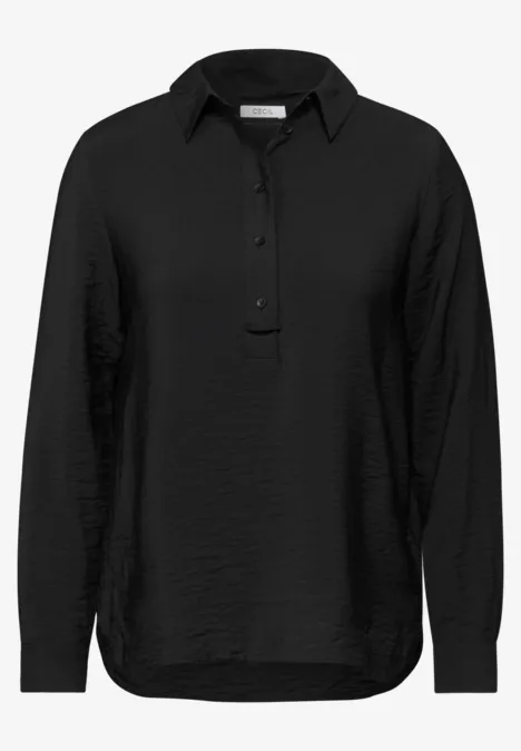 Bluse in Unifarbe Black