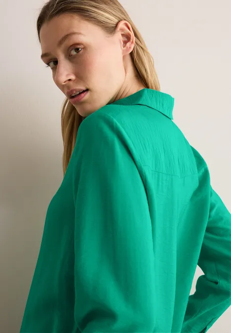 Bluse in Unifarbe aventurine green