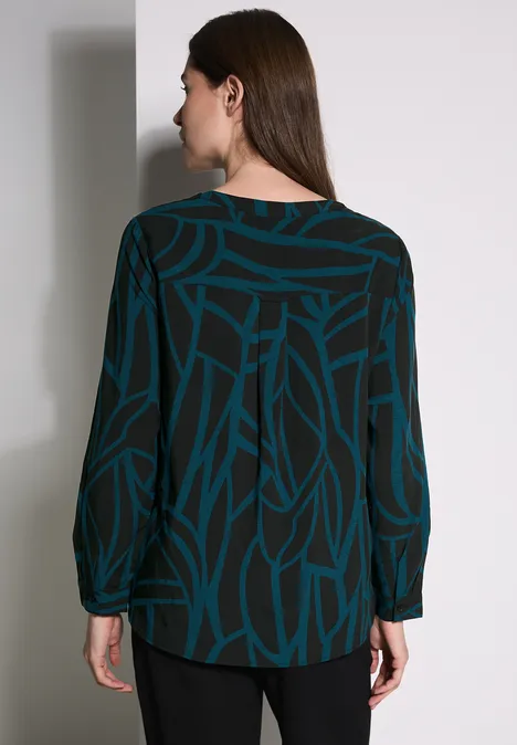 Bedruckte Bluse Black