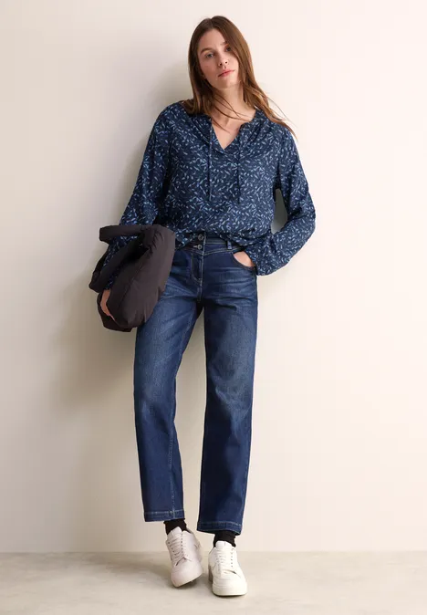 Bedruckte Tunika-Bluse universal blue