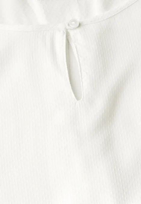 Bluse in Unifarbe vanilla white