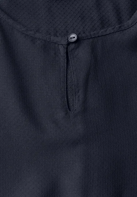 Bluse in Unifarbe universal blue