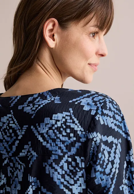 Bedruckte Bluse universal blue