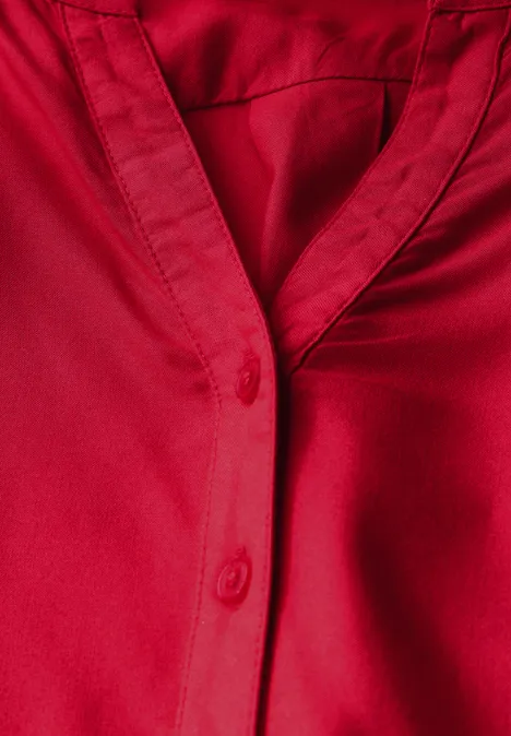 Bluse in Unifarbe granita red