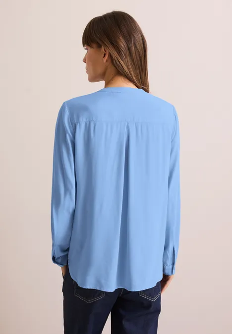 Bluse in Unifarbe fresh light blue