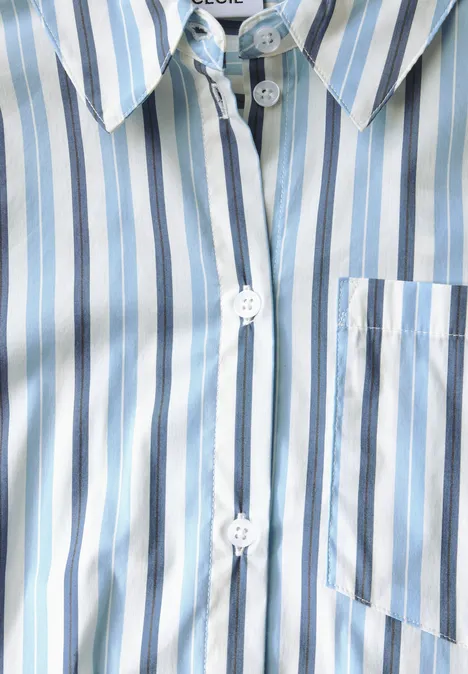 Gestreifte Longblouse fresh light blue