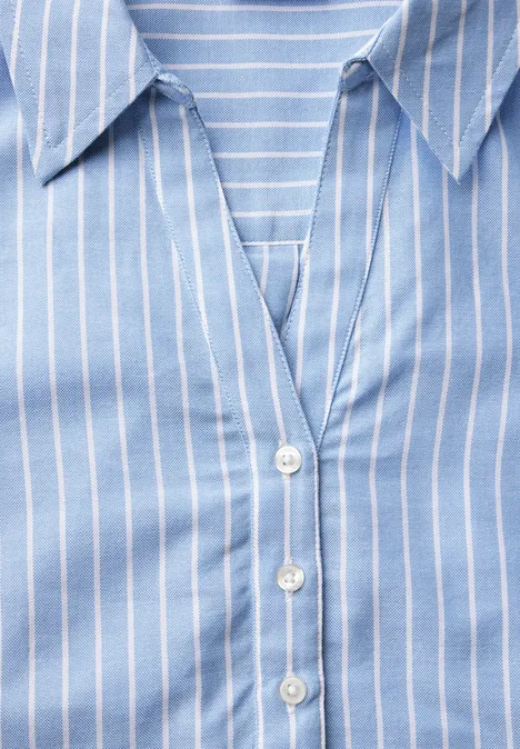 Gestreifte Oxford Bluse fresh light blue