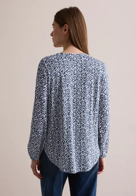 Bedruckte Bluse true navy