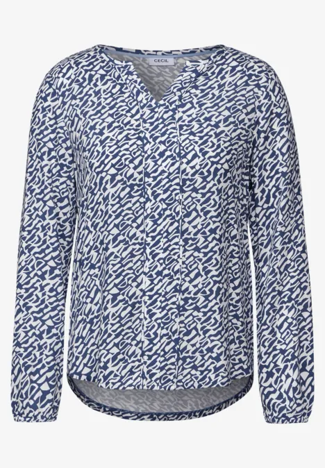 Bedruckte Bluse true navy
