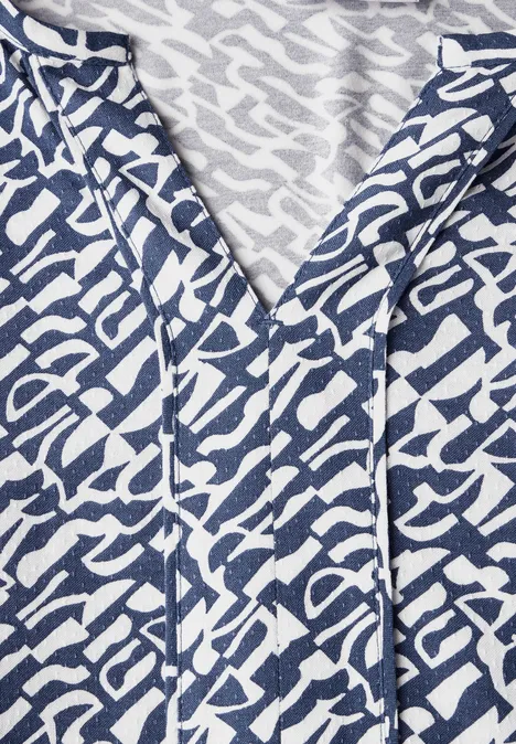 Bedruckte Bluse true navy