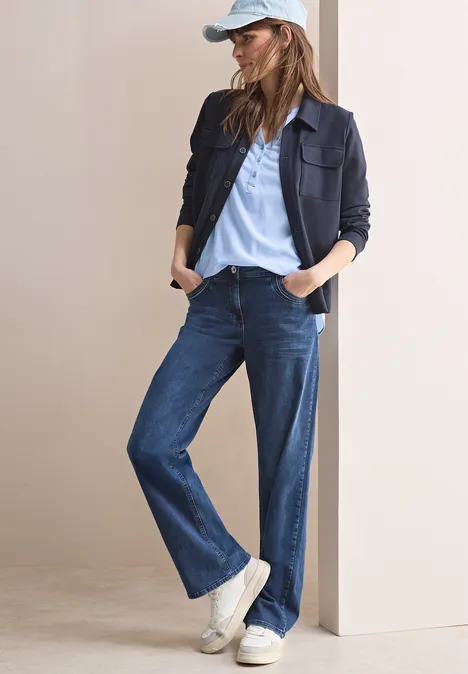 Gestreifte Bluse fresh light blue