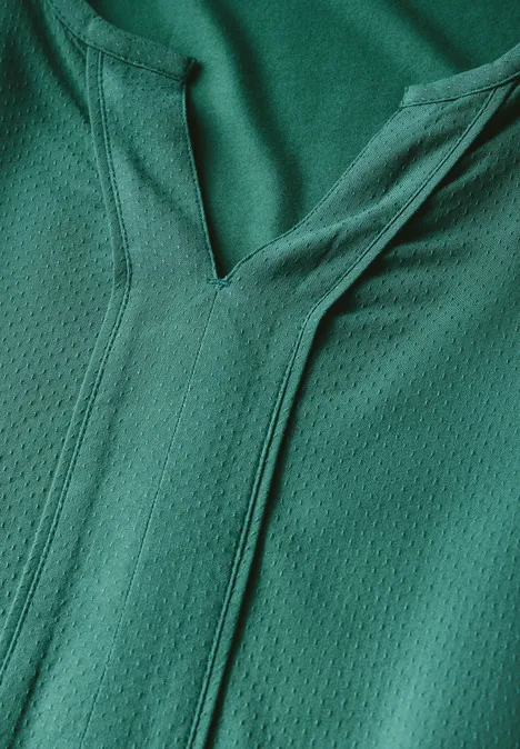 Bluse in Unifarbe sea green